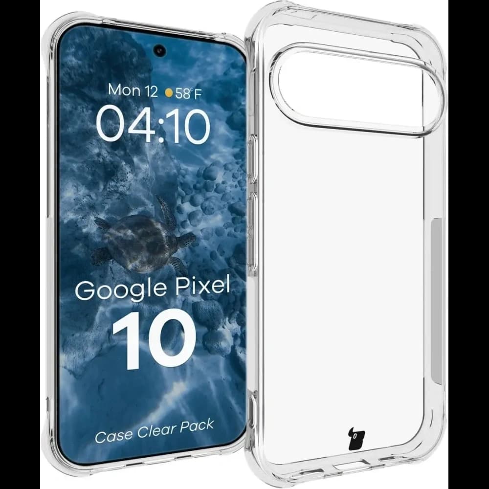 Bizon Case Clear Pack case + 2x tempered glass + lens protector Google Pixel 10 - 3