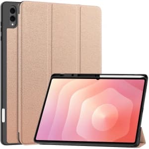 Bizon Case Tab Lizard Samsung Galaxy Tab S11 Ultra rose gold