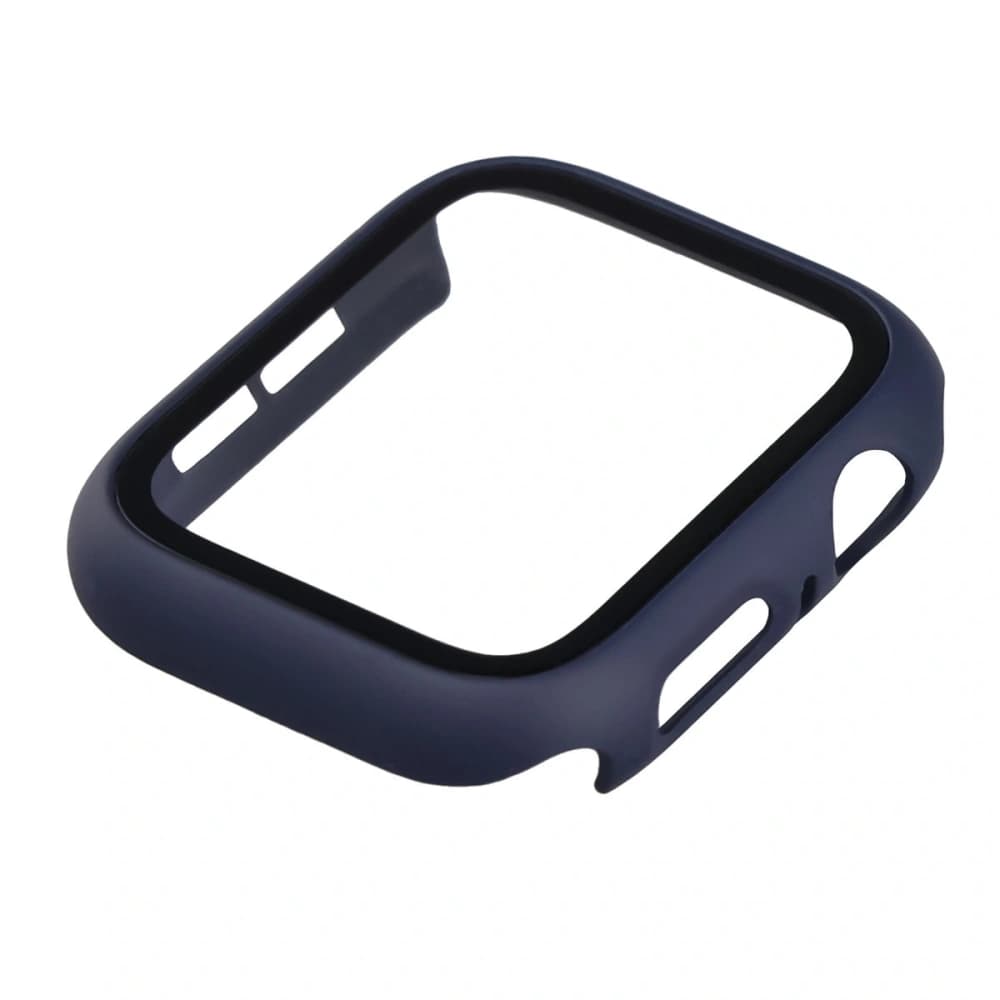 Bizon Case+Glass Uhr für Apple Watch SE 3 / SE 2 / SE / 6 / 5 / 4 44mm matt navy blau - 6
