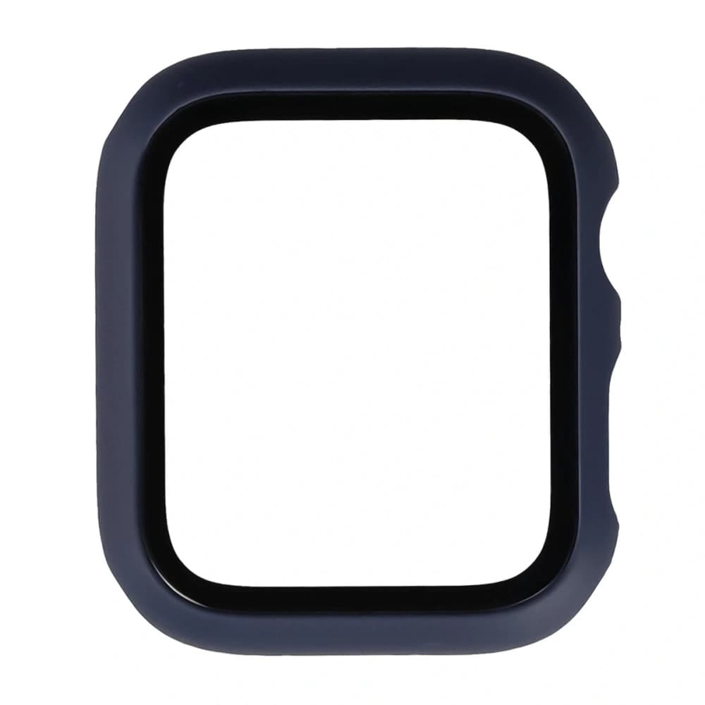Bizon Case+Glass Uhr für Apple Watch SE 3 / SE 2 / SE / 6 / 5 / 4 44mm matt navy blau - 7