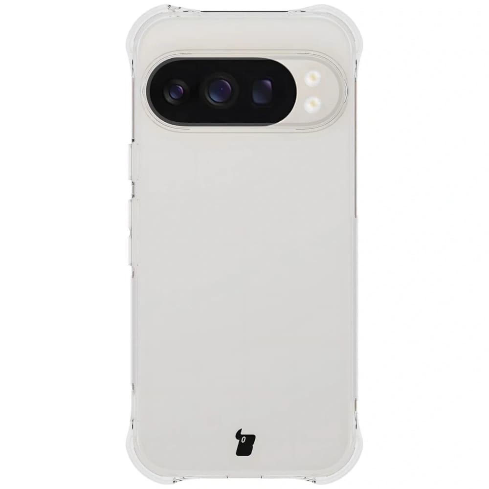 Bizon Case Clear Pack Hülle + 2x gehärtetes Glas + Objektivglas für Google Pixel 10 Pro - 2