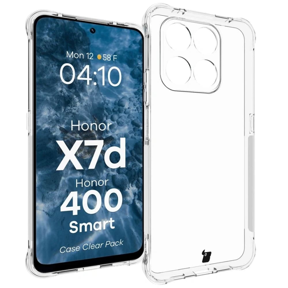 Bizon Case Clear Pack Hülle + 2x Displayschutz Honor X7d / Honor 400 Smart - 3
