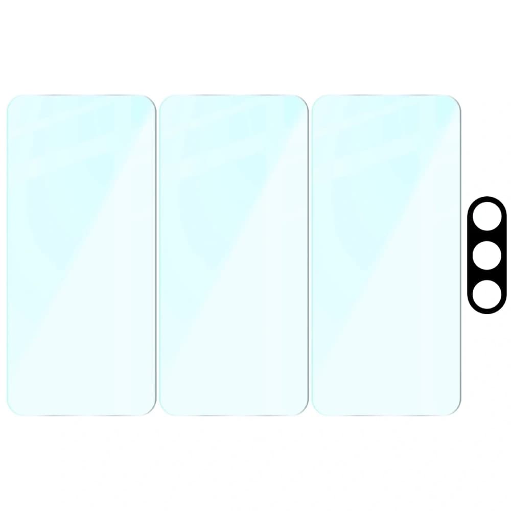 Bizon Glass Clear Pack 3x tempered glass + camera lens protector Samsung Galaxy S25 FE - 6
