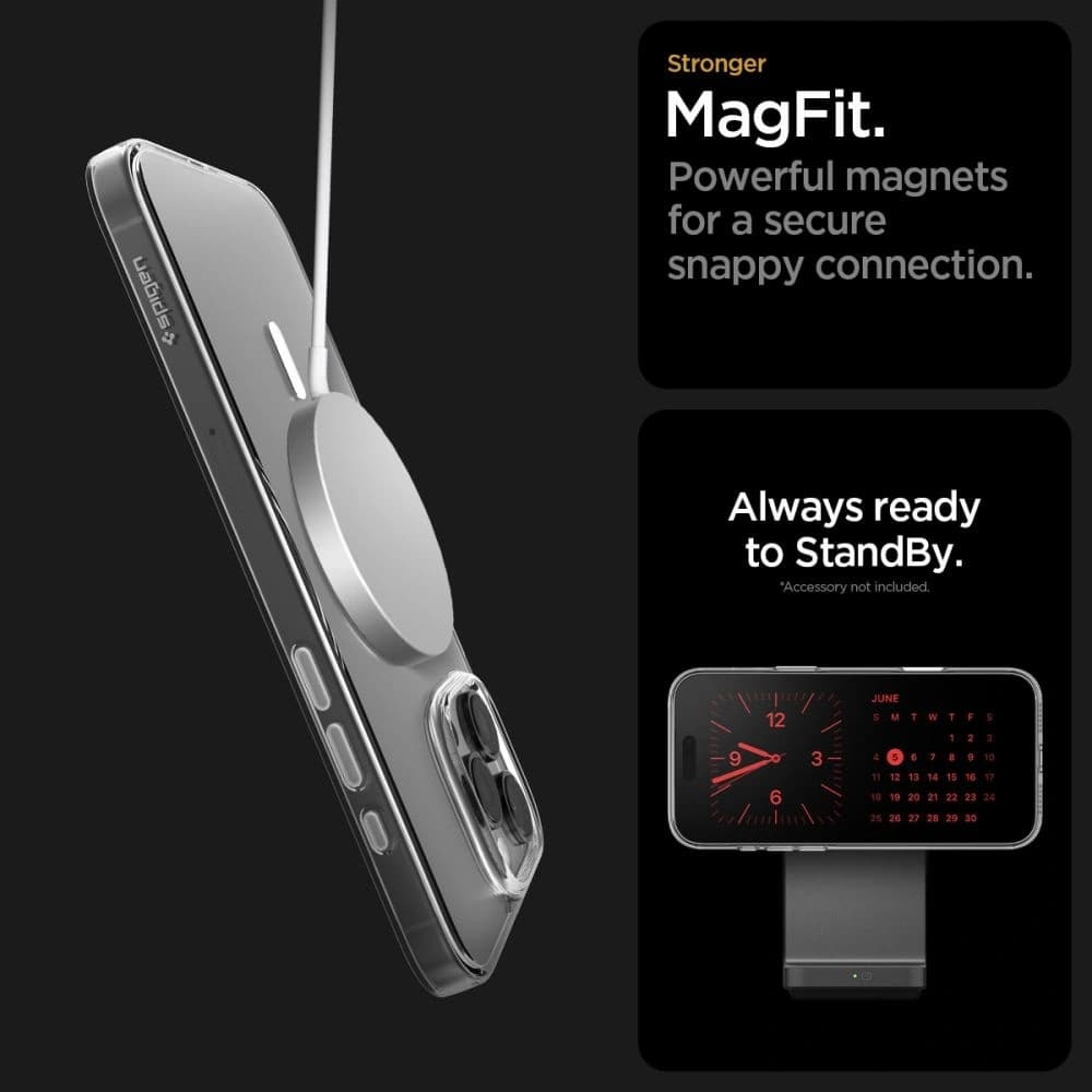 Spigen Thin Fit Mag MagSafe Apple iPhone 16 Pro Klar/weiß - 11