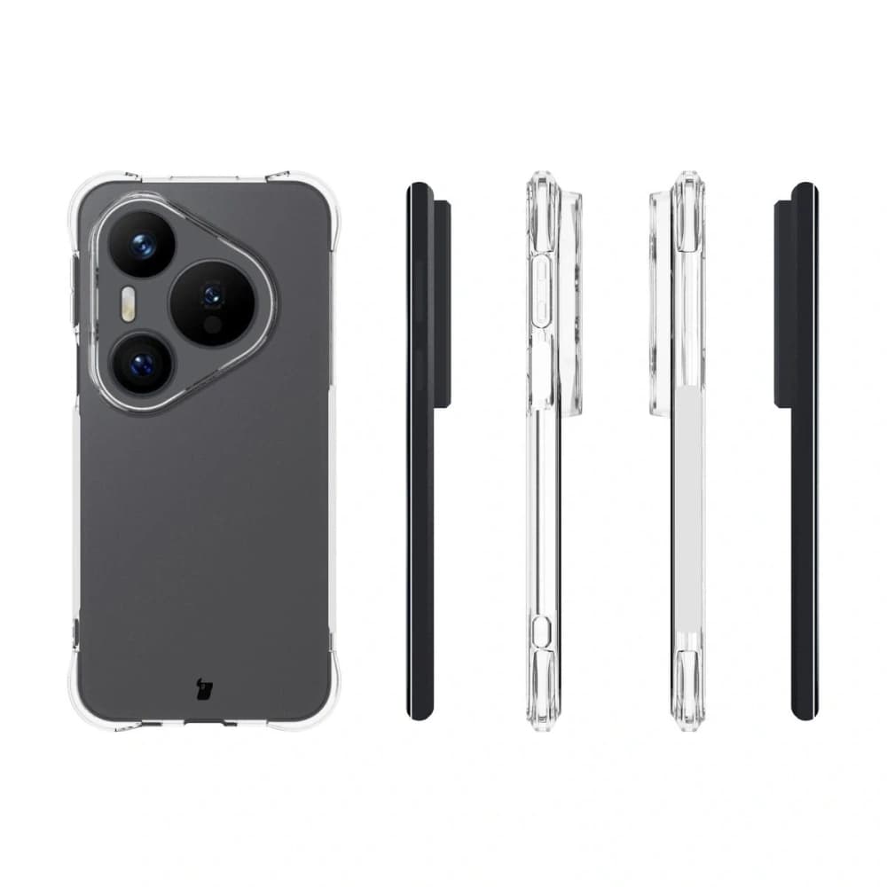 Bizon Case Clear Pack Hülle + 2x Displayschutzfolie für Huawei Pura 80 Pro / Pro+ Plus - 4