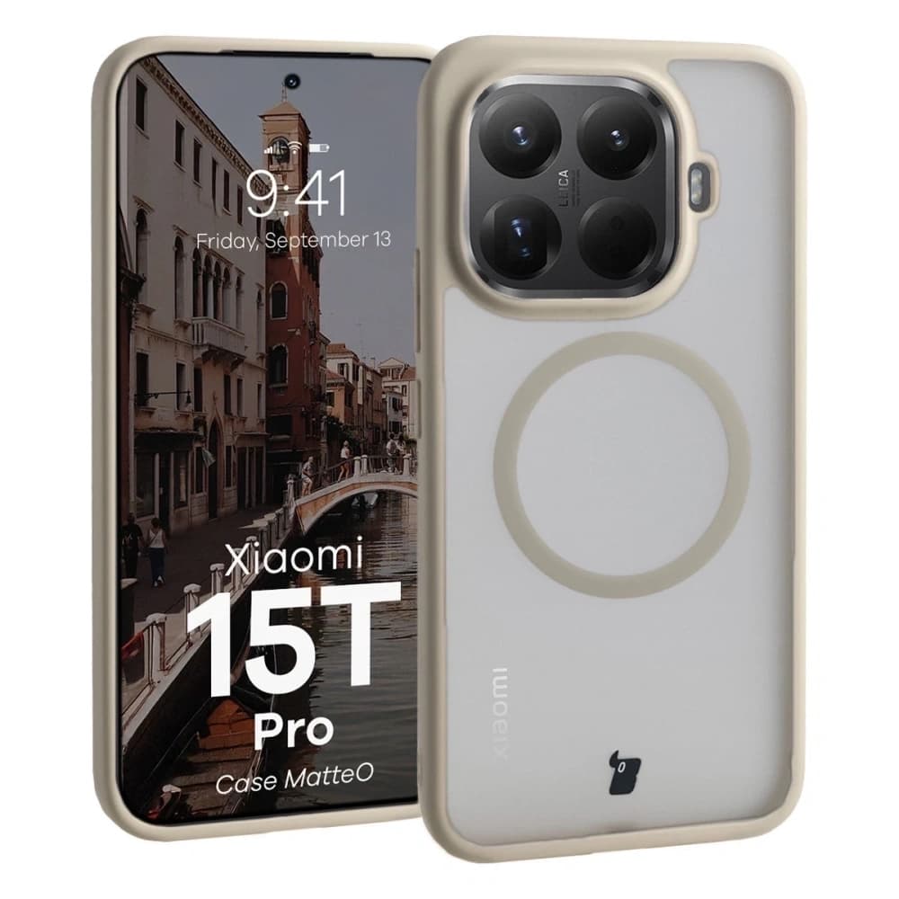 Bizon Case MatteO Magnetic Xiaomi 15T Pro smoky beige - 1