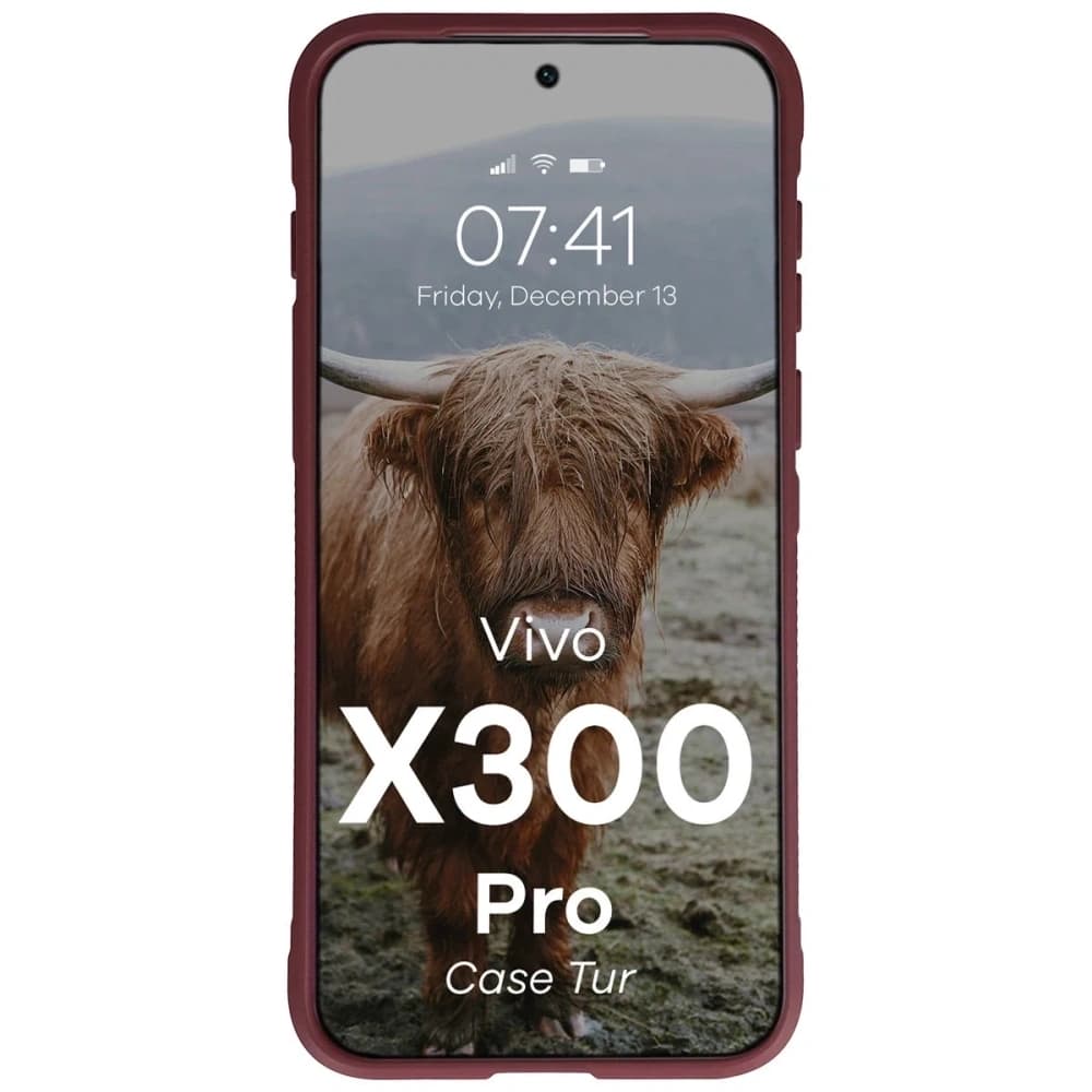 Bizon Case Tur Vivo X300 Pro burgunderrot - 5