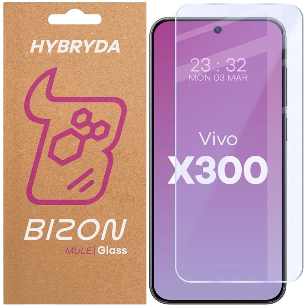 Elastyczne szkło hybrydowe Bizon Glass Mule do Vivo X300 - 1