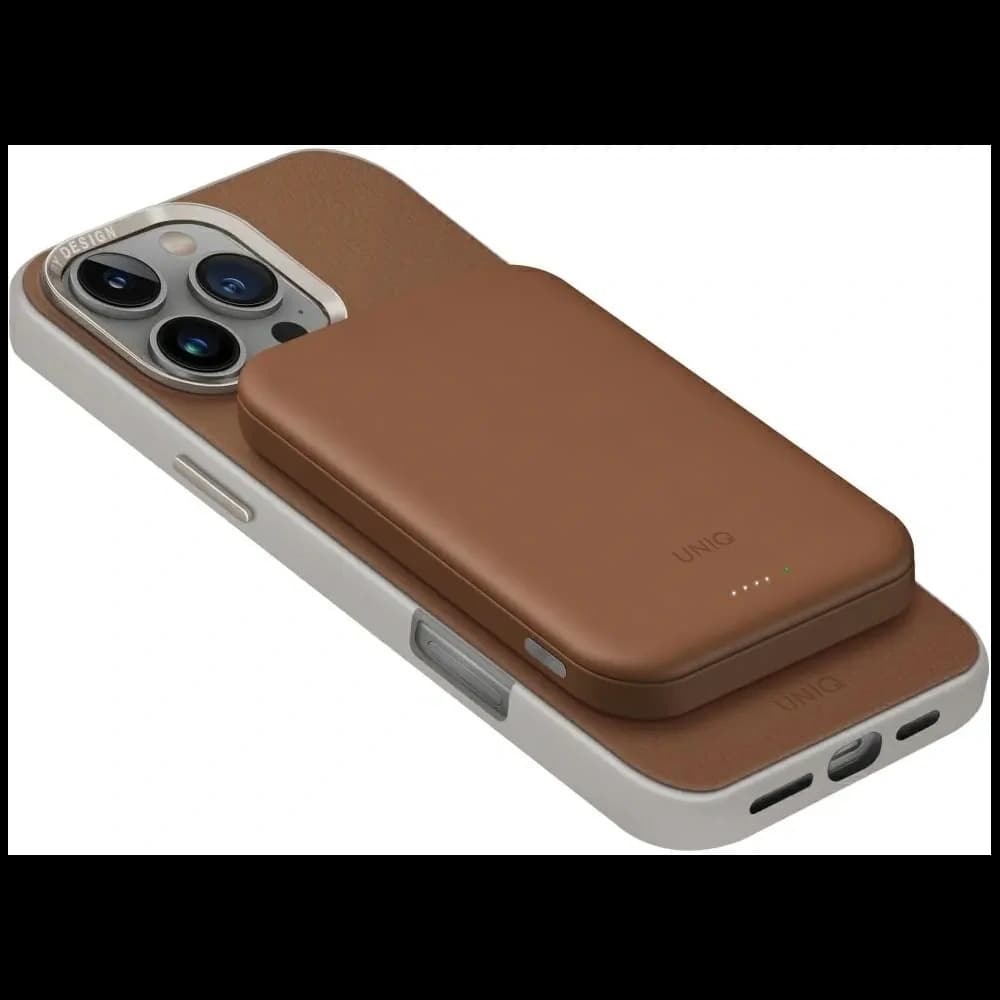 UNIQ Lyden Lexa Magnetic Powerbank 5000mAh PD USB-C MagSafe caramel - 3