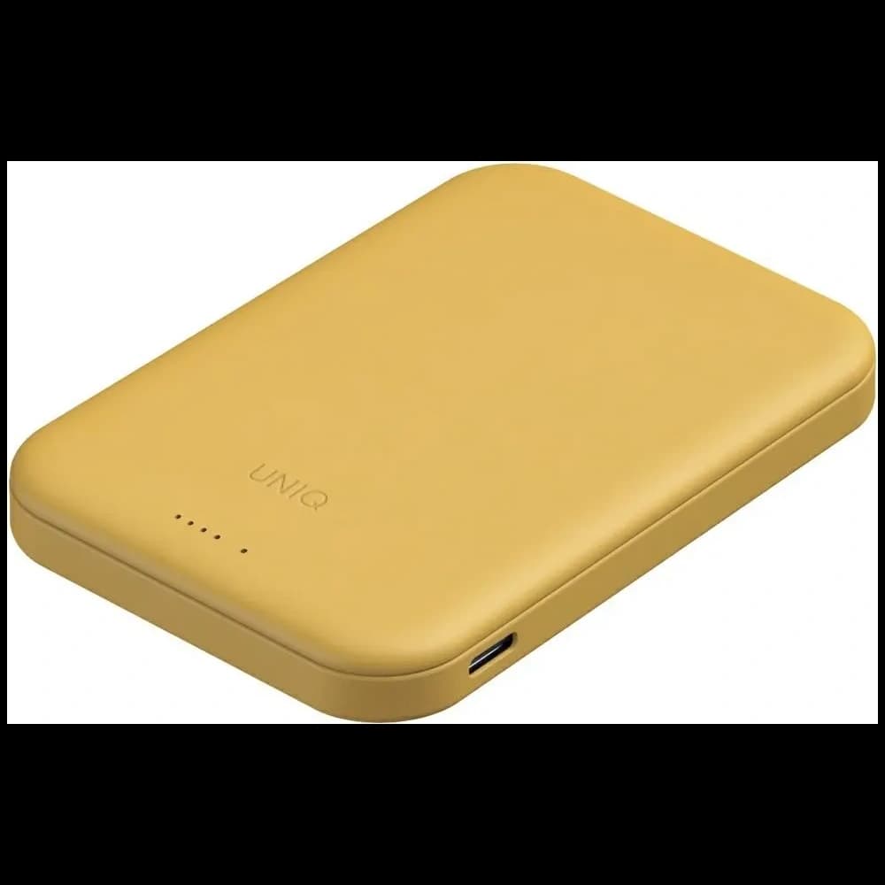 UNIQ Lyden Lexa Magnetische Powerbank 5000mAh PD USB-C MagSafe gelb - 1