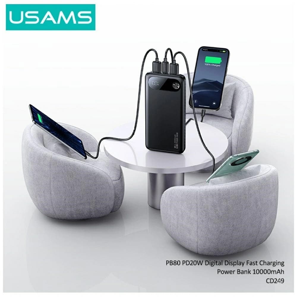 USAMS PB80 PD20W 10000mAh white - 4