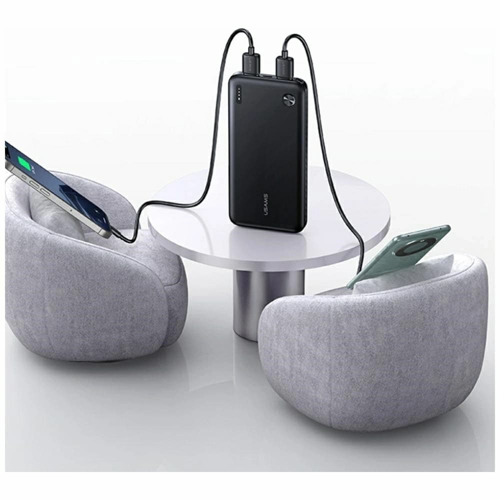 USAMS PB83 2xUSB-A, USB-C 10000mAh schwarz - 5