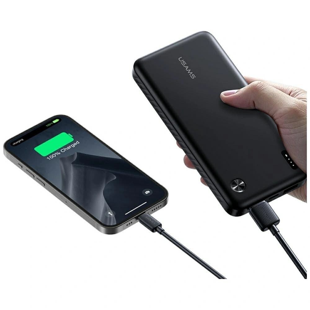 USAMS PB83 2xUSB-A, USB-C 10000mAh schwarz - 7