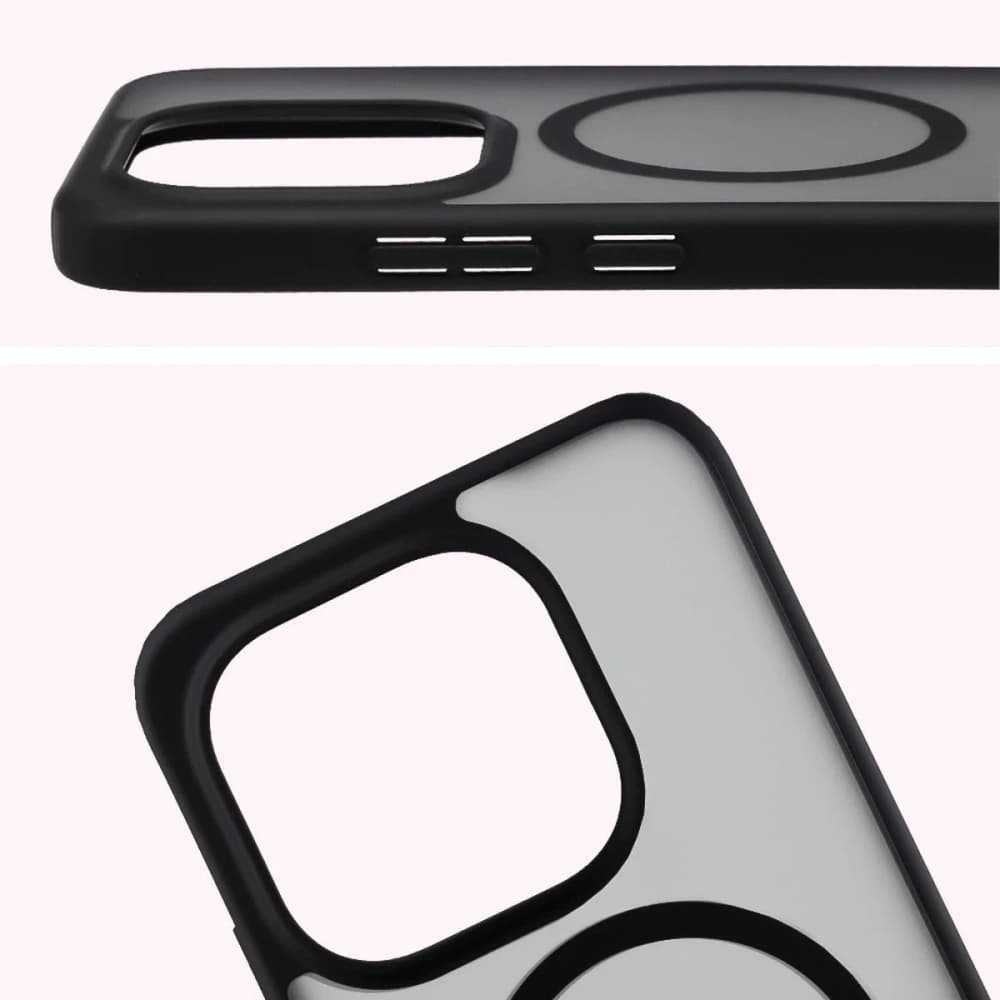 Etui z pierścieniem magnetycznym Bizon Case MatteO do Xiaomi 15T przydymione-czarne - 4