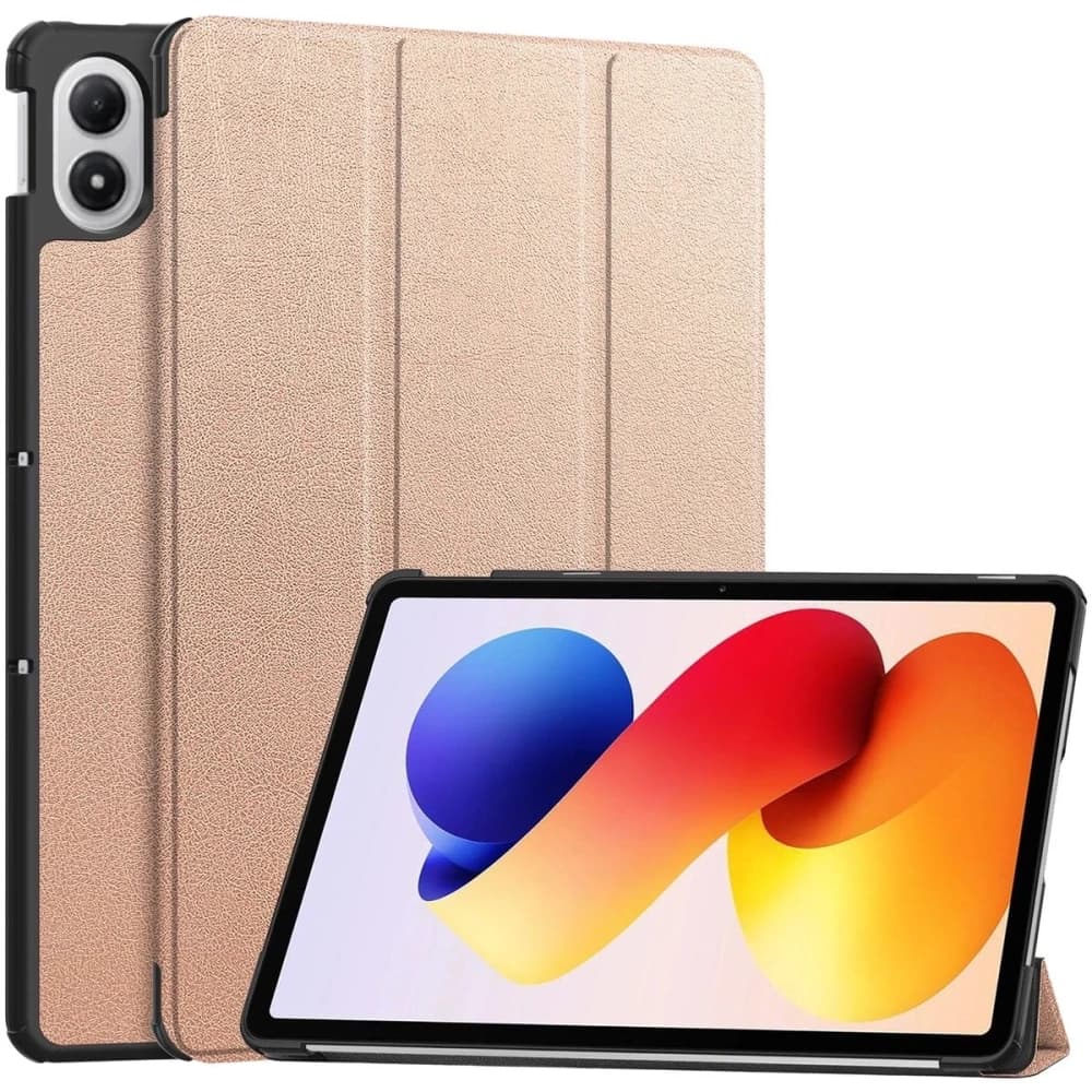Etui mit Klappe Bizon Case Tab Croc für Xiaomi Redmi Pad 2 Pro rosa-gold - 1