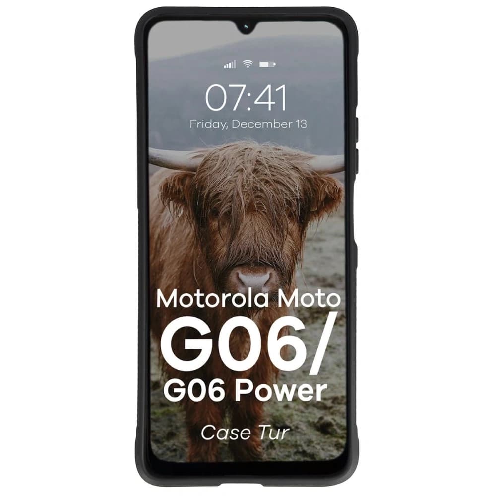 Panzerglas Etui Bizon Case Tur für Motorola Moto G06 4G / G06 Power 4G schwarz - 5