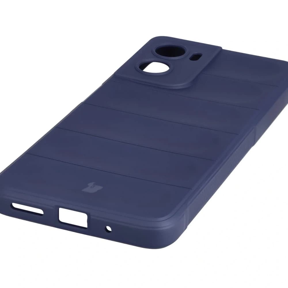 Panzerglas Etui Bizon Case Tur für Motorola Moto G06 4G / G06 Power 4 marineblau - 3