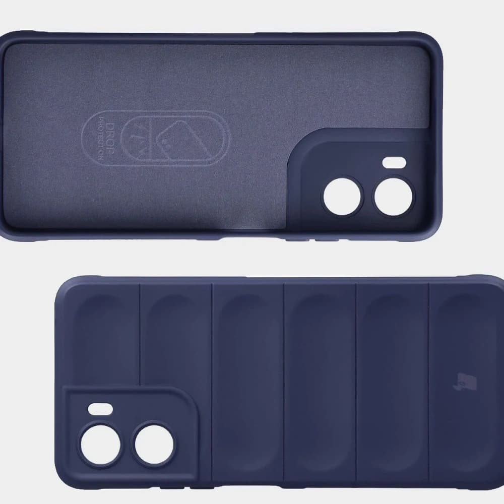 Panzerglas Etui Bizon Case Tur für Motorola Moto G06 4G / G06 Power 4 marineblau - 6