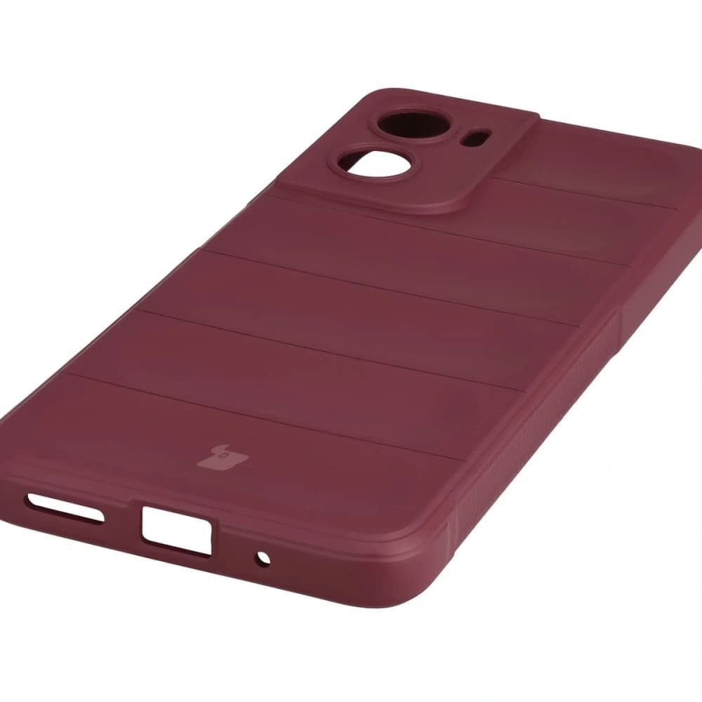 Panzerglas Etui Bizon Case Tur für Motorola Moto G06 4G / G06 Power 4 burgunderrot - 3