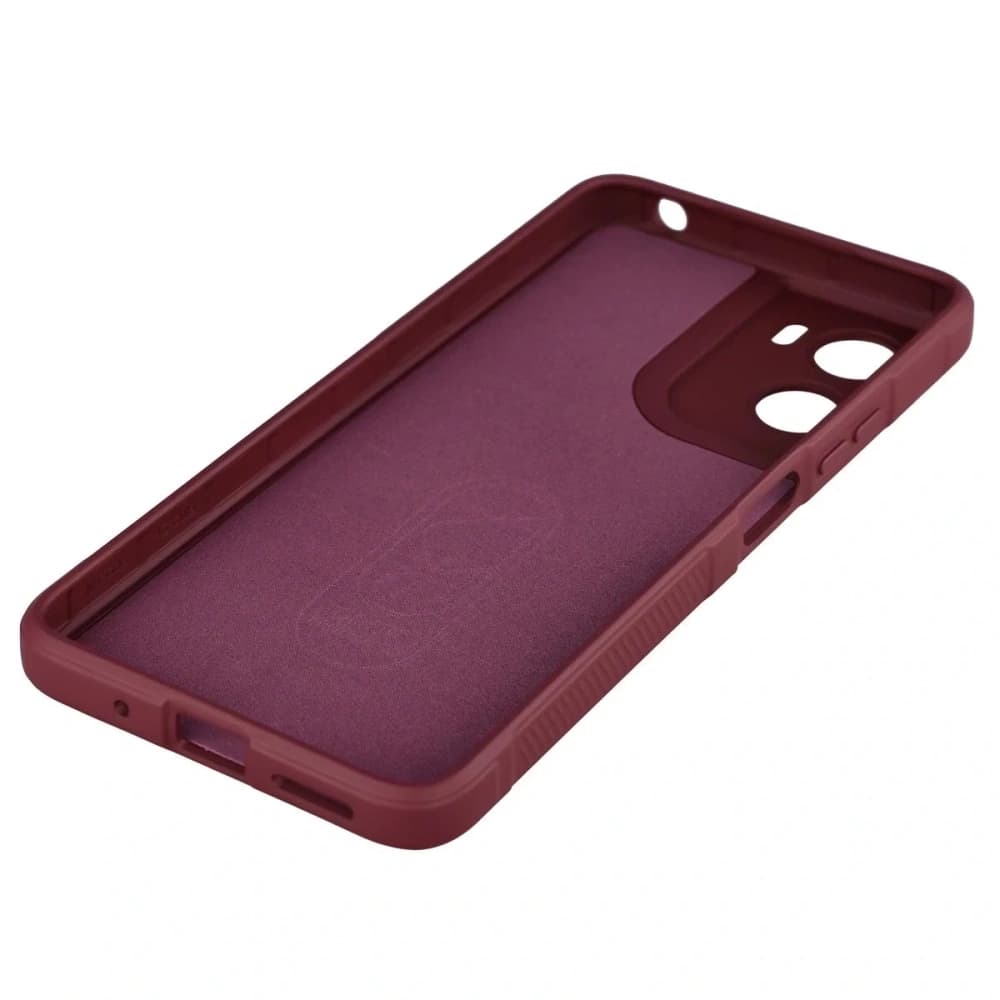 Panzerglas Etui Bizon Case Tur für Motorola Moto G06 4G / G06 Power 4 burgunderrot - 4