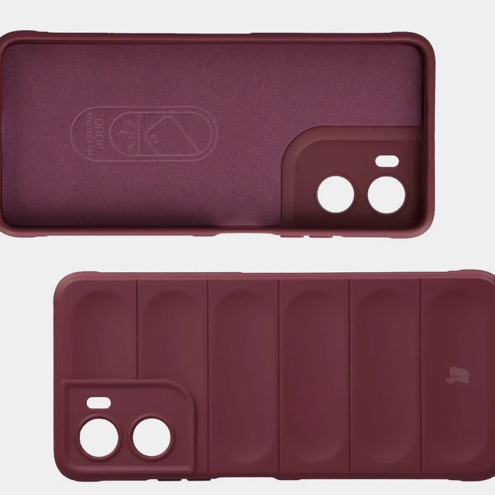 Panzerglas Etui Bizon Case Tur für Motorola Moto G06 4G / G06 Power 4 burgunderrot - 6