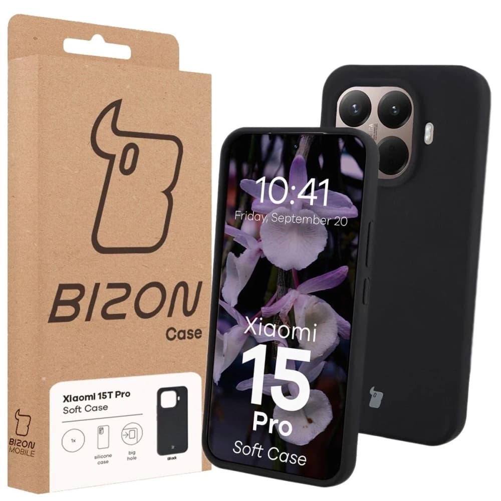 Silikonowe etui Bizon Soft Case do Xiaomi 15T Pro czarne - 7