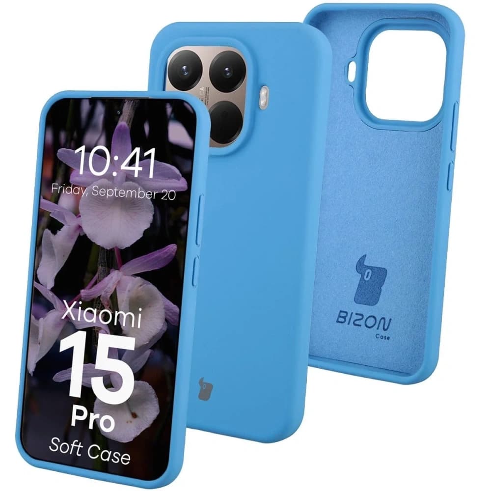 Silikon Etui Bizon Soft Case für Xiaomi 15T Pro blau - 1
