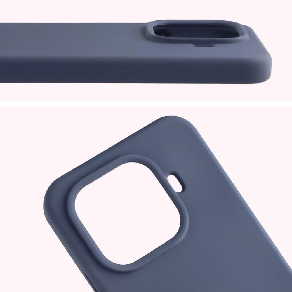 Silikonowe etui Bizon Soft Case do Xiaomi 15T Pro ciemnoniebieskie - 5