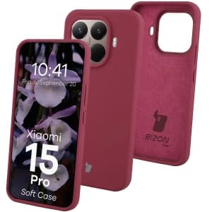 Silikonowe etui Bizon Soft Case do Xiaomi 15T Pro ciemnofioletowe