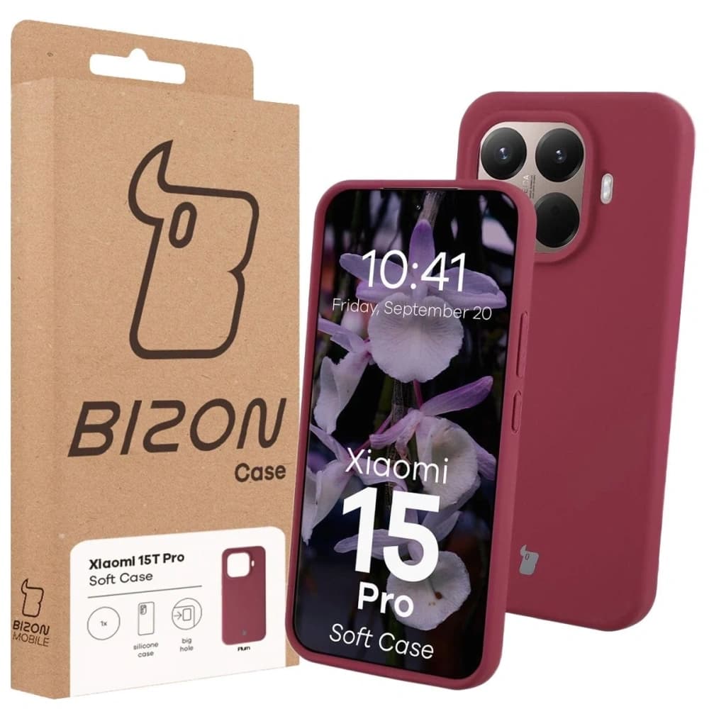 Silikon Etui Bizon Soft Case für Xiaomi 15T Pro dunkel-lila - 7
