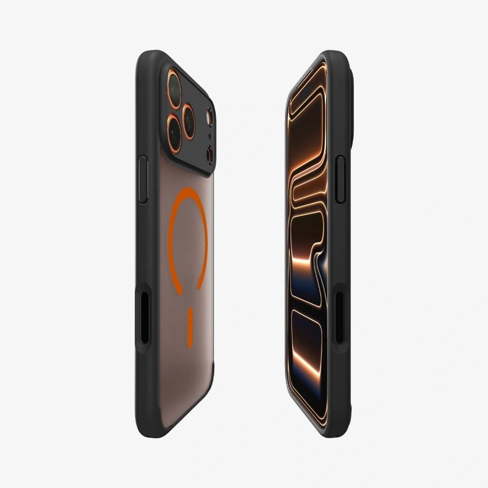 Spigen Ultra Hybrid Mag MagSafe Apple iPhone 17 Pro Max Frost Schwarz/Orange - 6