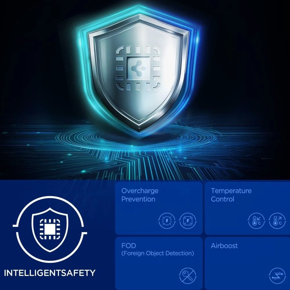 Uchwyt samochodowy do kratki z ładowarką indukcyjną Spigen Essential EV25MFAQ Qi2.2 Peltier Magnetic MagSafe Vent Car Mount Wireless Charger Black - 7