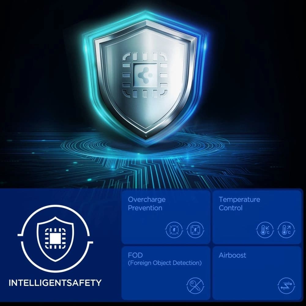 Spigen Essential EF302MOQ Qi 2.2 2in1 Magnetic MagSafe Wireless Charger Black - 7