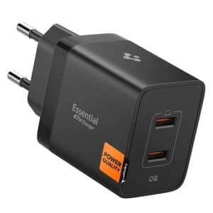Spigen Essential EE472EU 2xUSB-C Netzladegerät 47W Schwarz