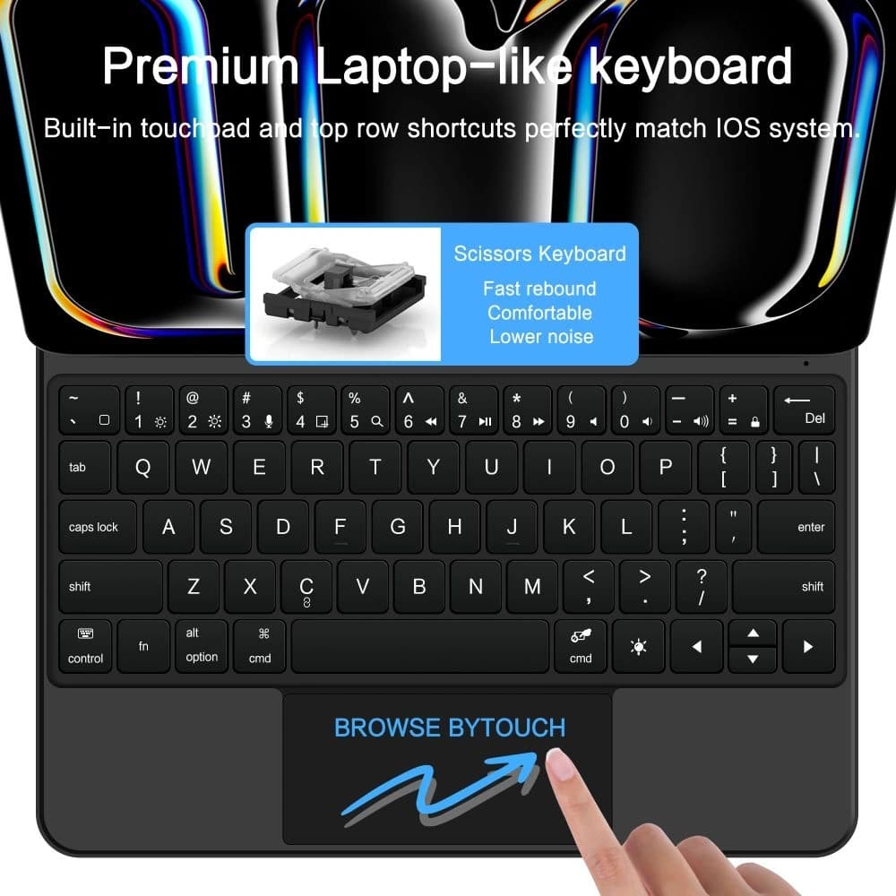 Tech-Protect SmartCase Magnetic + Keyboard Apple iPad Pro 13” 2024/2025 Black - 6