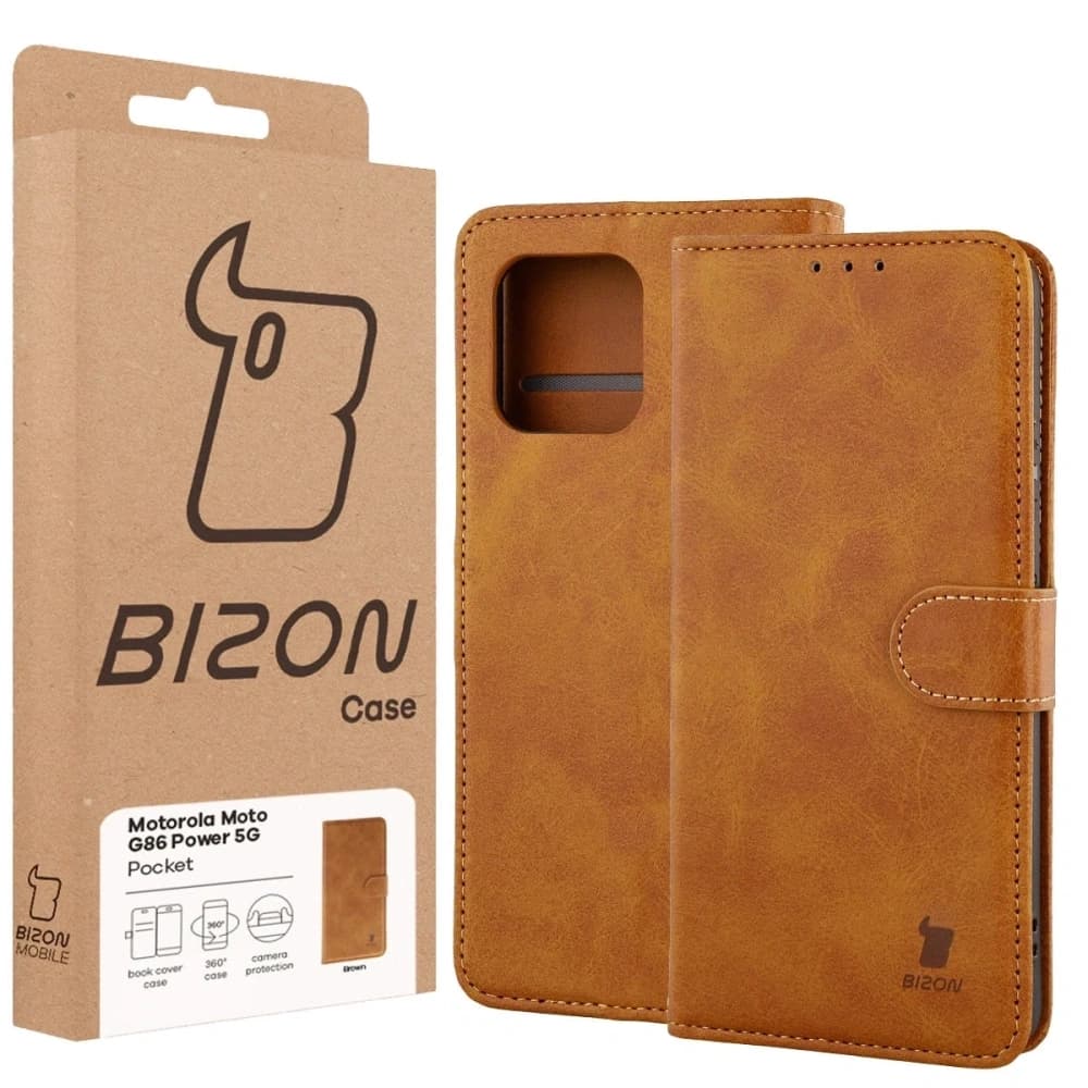 Bizon Case Tasche Motorola Moto G86 Power 5G braun - 6