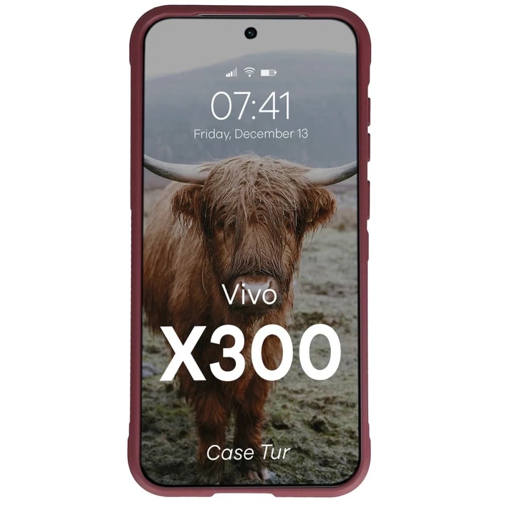 Bizon Case Tur Vivo X300 burgundy - 5
