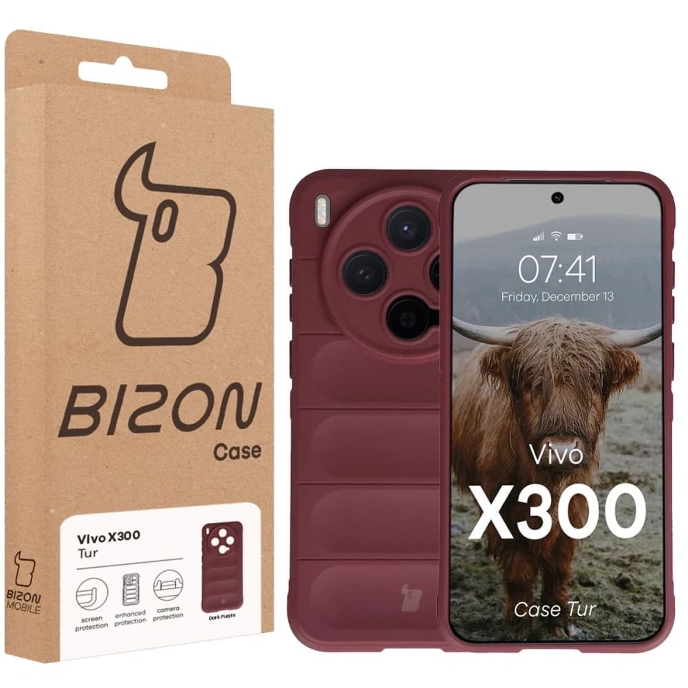 Bizon Case Tur Vivo X300 burgundy - 8