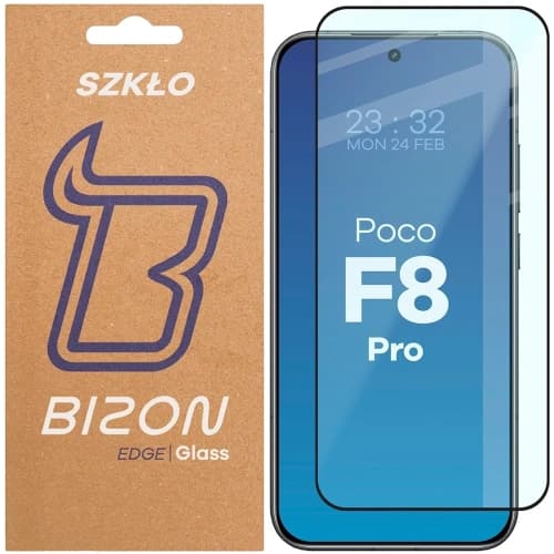 Bizon Glass Edge 2 Xiaomi POCO F8 Pro black frame