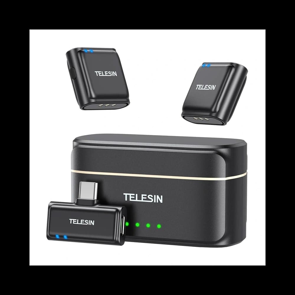 Mikrofon bezprzewodowy krawatowy + powerbank TELESIN do telefonów USB-C - 1