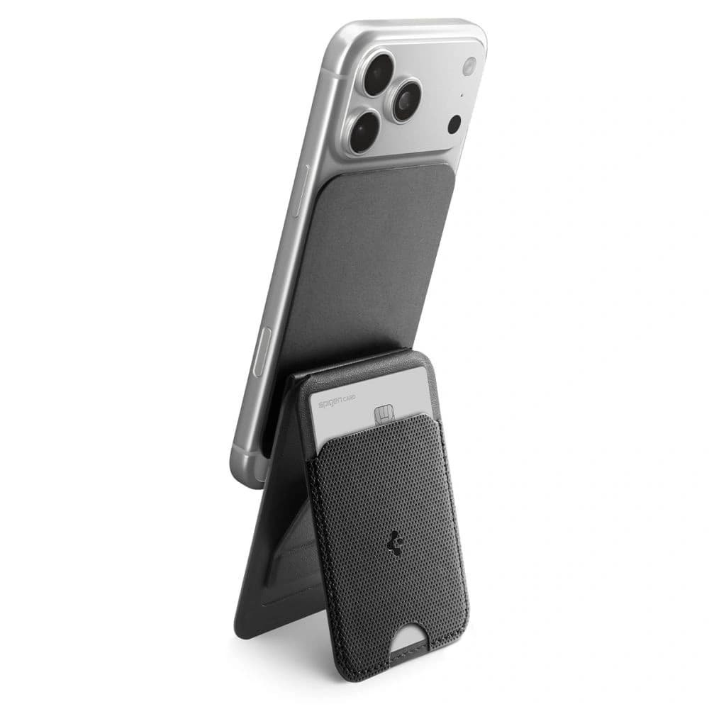 Spigen S314-3 Slim Fold Tripod MagSafe Universal Magnetic Card Holder Black - 11
