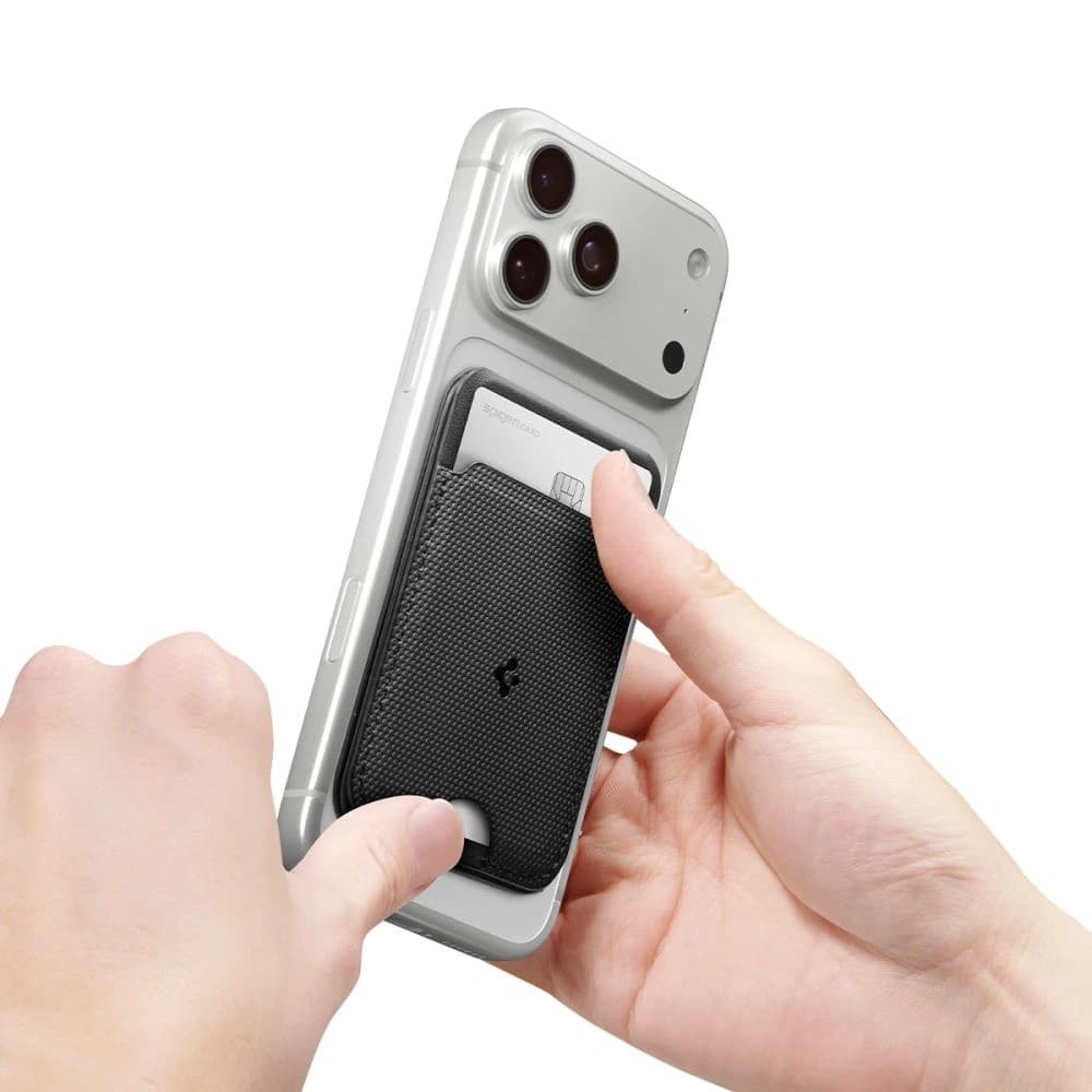 Spigen S314-3 Slim Fold Tripod MagSafe Universal Magnetic Card Holder Black - 14