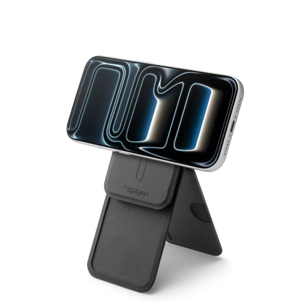 Spigen S314-2 Slim Fold Tripod MagSafe Universal Magnetic Card Holder Black - 12