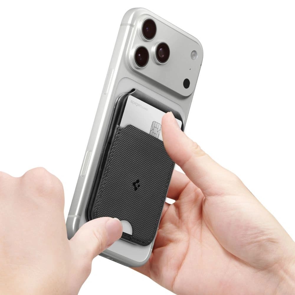 Spigen S314-2 Slim Fold Tripod MagSafe Universal Magnetic Card Holder Black - 15