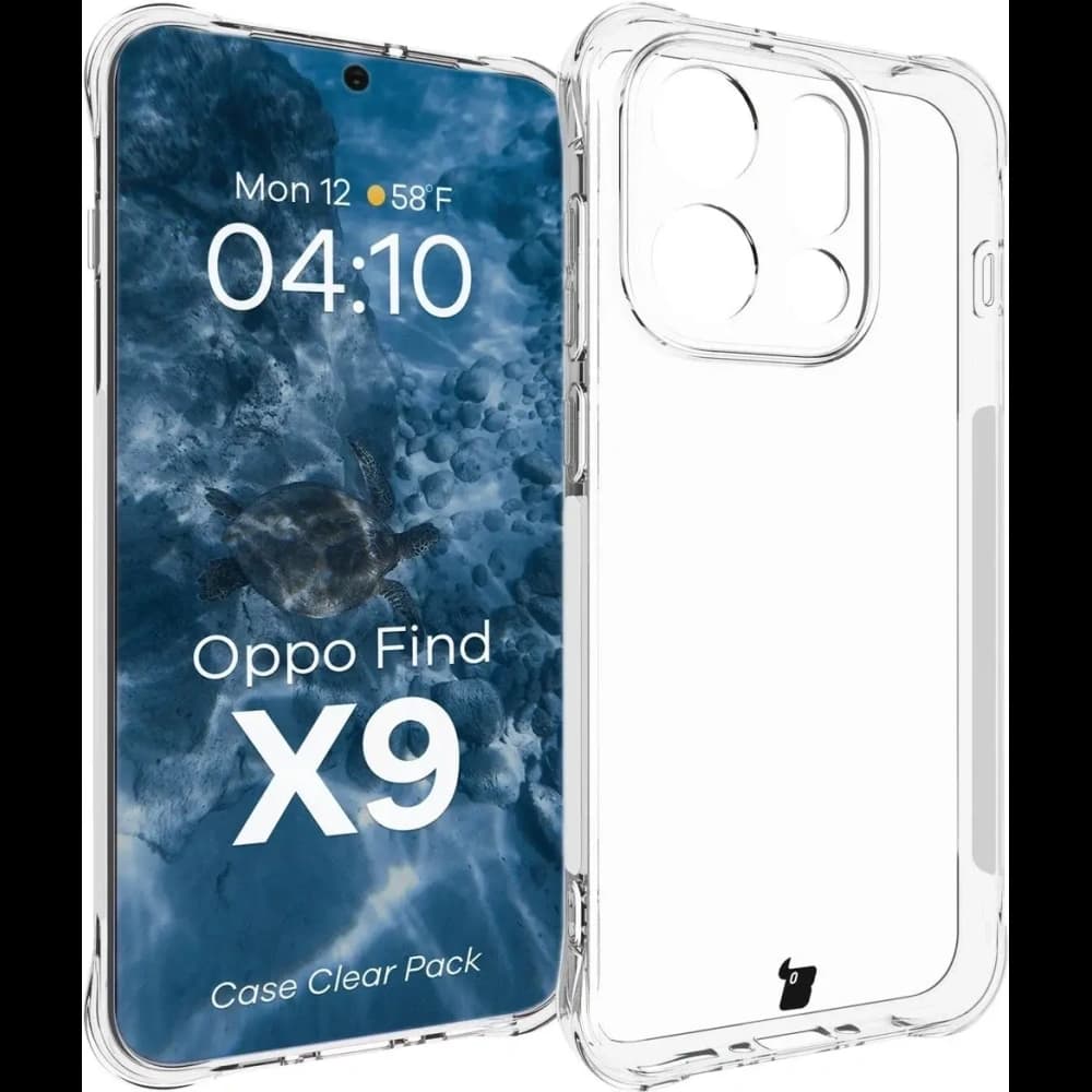 Bizon Case Clear Pack Hülle + 2x Bildschirmfolie Oppo Find X9
 - 3