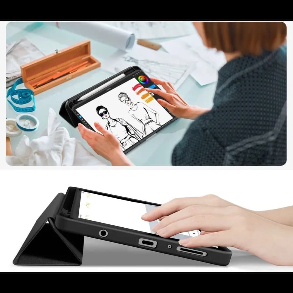 Tech-Protect SmartCase Pen Canvas Samsung Galaxy Tab A9+ / A11+ Plus 11.0 X210 / X215 / X216 / X230 / X235 / X236 Obsidian Schwarz
 - 10