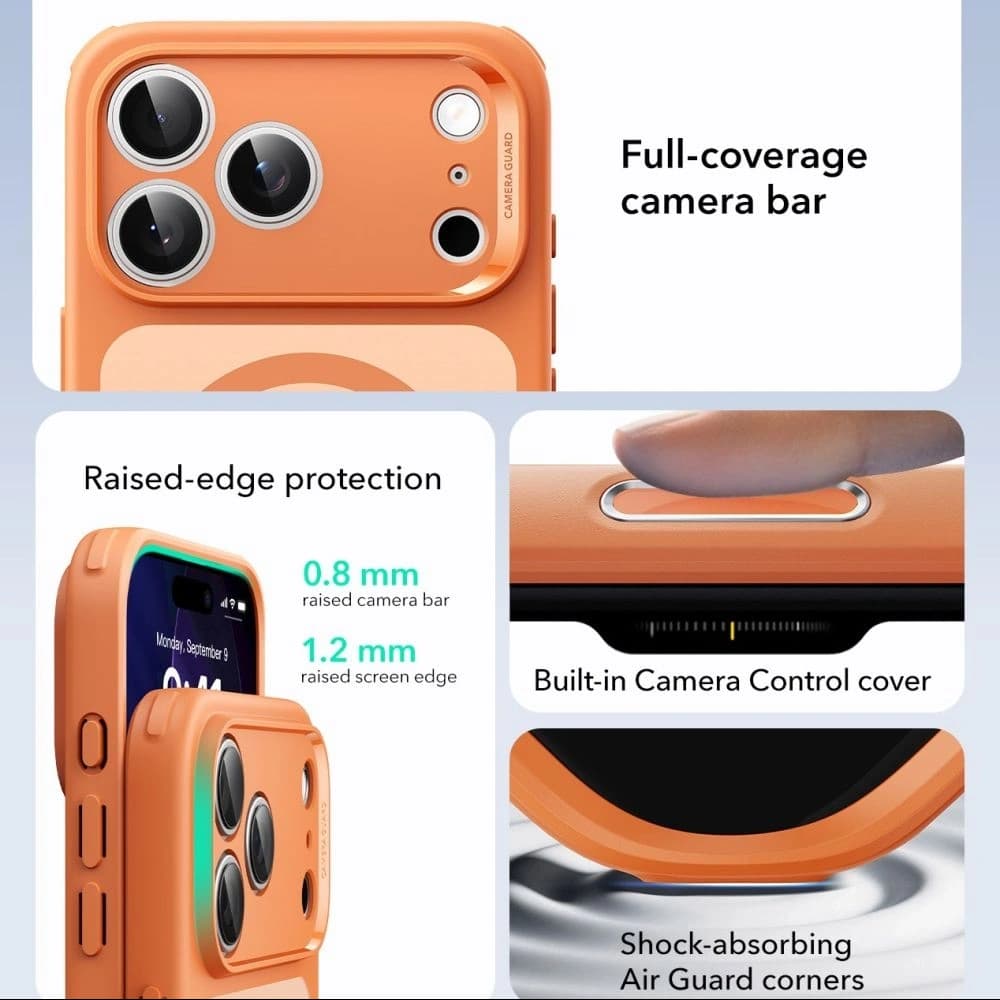 ESR Classic Hybrid MagSafe Apple iPhone 17 Pro Max Frosted Orange - 3