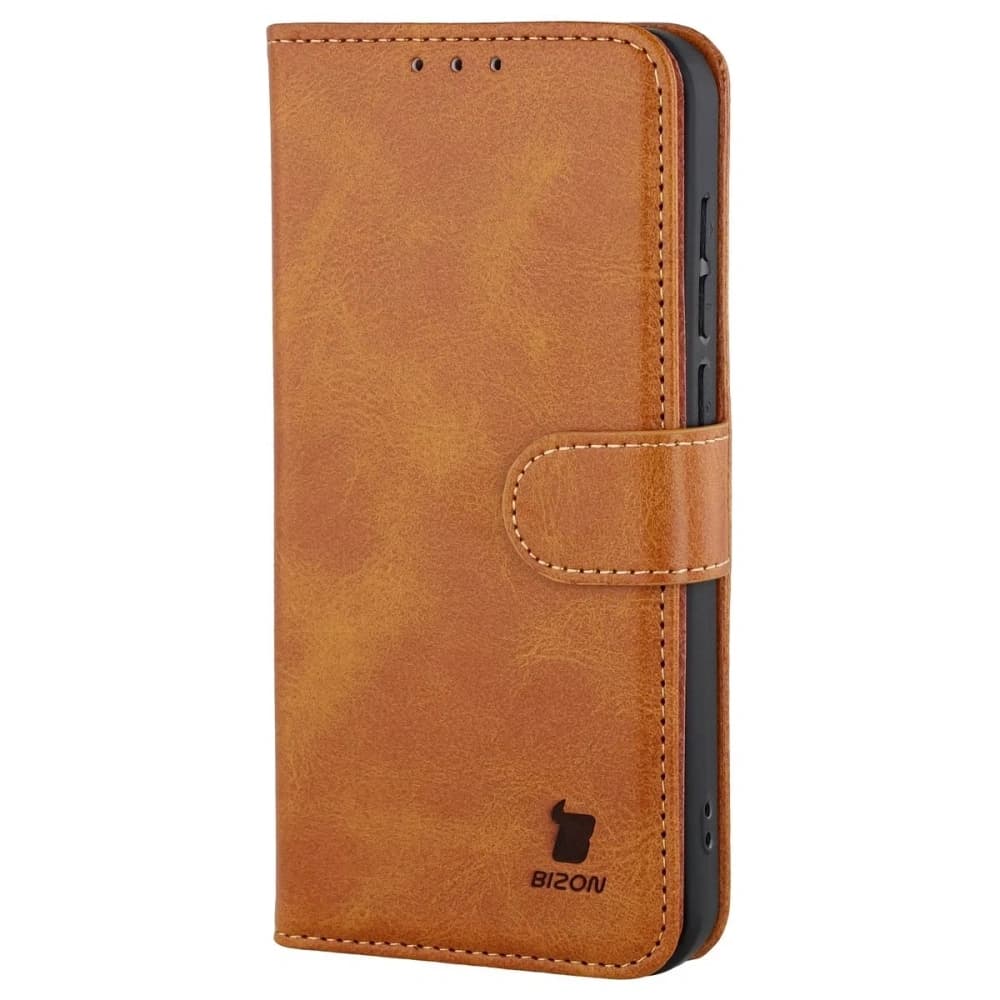 Etui z klapką Bizon Case Pocket do Vivo X300 brązowe - 3