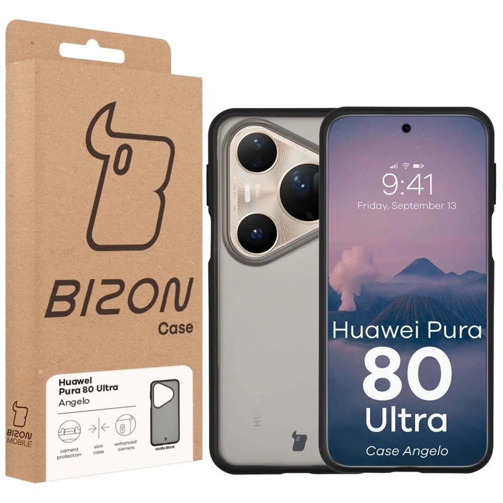 Bizon Case Angelo Huawei Pura 80 Ultra rauchig mit schwarzem Rahmen
 - 6