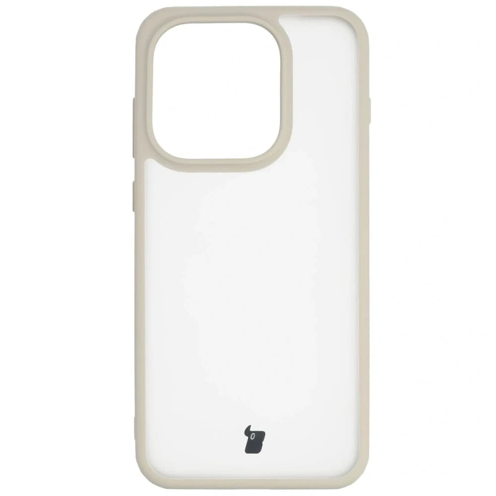 Bizon Case Angelo Oppo Find X9 halbtransparent mit beigem Rahmen
 - 2